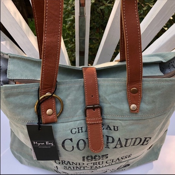 Myra Bag Canvas Tote Purse Vintage Theme NWT - Picture 7 of 7